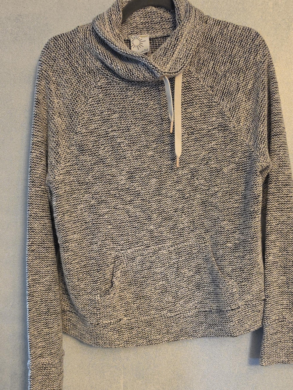 aerie Gray Marled Cowl Neck Pullover